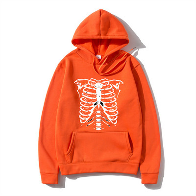 Meeste kapuuts Hip-Hop Tänavarõivad Suuremõõtmeline Skeleton Goth Hoodie Juhuslikud kapuutsid Talvepunk Särgid Gooti y2k Meeste riided