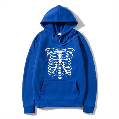 Meeste kapuuts Hip-Hop Tänavarõivad Suuremõõtmeline Skeleton Goth Hoodie Juhuslikud kapuutsid Talvepunk Särgid Gooti y2k Meeste riided