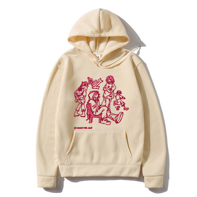 2023. aasta Meeste tänavarõivad, roosa kapuutsiga dressipluus, naljakas multikas Graafiline kapuuts, sügisene Harajuku anime kapuutsiga pullover, hip-hop hipster