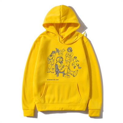 2023. aasta Meeste tänavarõivad, roosa kapuutsiga dressipluus, naljakas multikas Graafiline kapuuts, sügisene Harajuku anime kapuutsiga pullover, hip-hop hipster