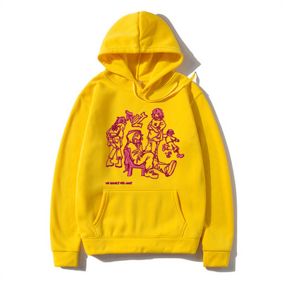 2023. aasta Meeste tänavarõivad, roosa kapuutsiga dressipluus, naljakas multikas Graafiline kapuuts, sügisene Harajuku anime kapuutsiga pullover, hip-hop hipster