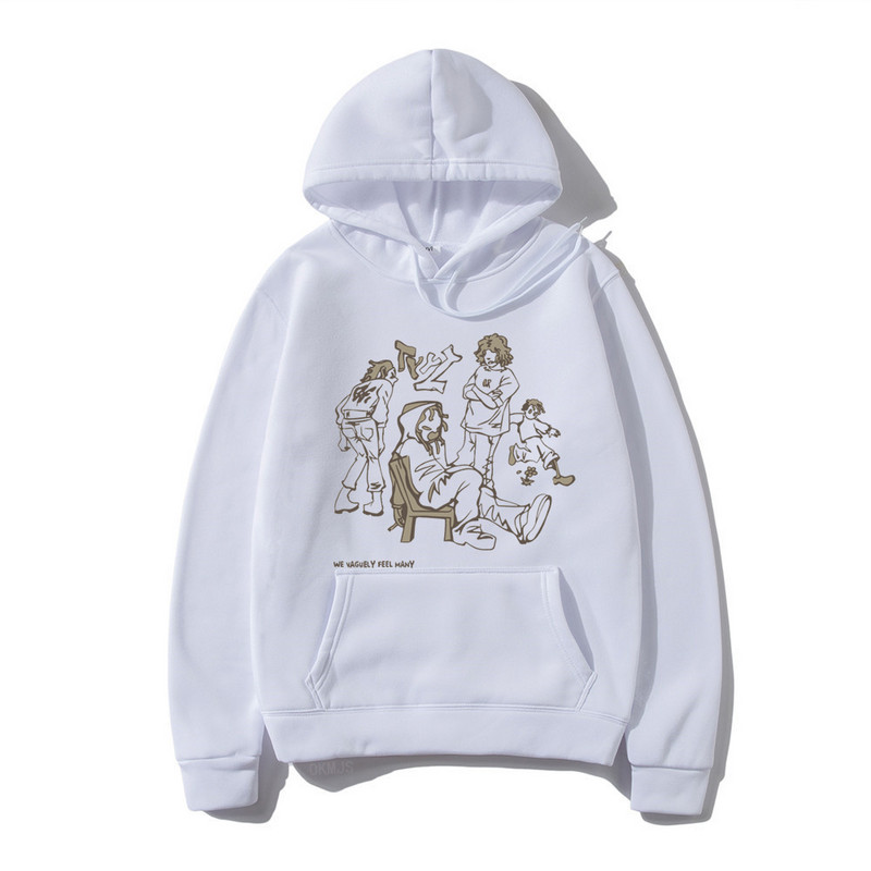 2023. aasta Meeste tänavarõivad, roosa kapuutsiga dressipluus, naljakas multikas Graafiline kapuuts, sügisene Harajuku anime kapuutsiga pullover, hip-hop hipster