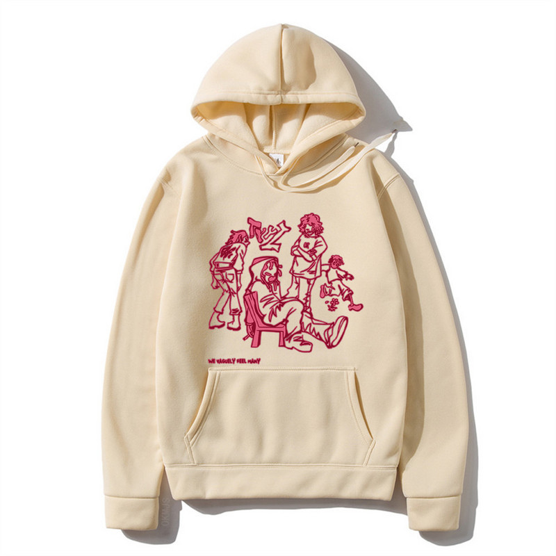 2023. aasta Meeste tänavarõivad, roosa kapuutsiga dressipluus, naljakas multikas Graafiline kapuuts, sügisene Harajuku anime kapuutsiga pullover, hip-hop hipster