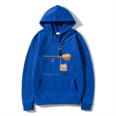 Armsad kassid ei ole kasutuses Koomiksiprint Hoodie Mehed Naised Multikad Pusad Pusad Mood Topid Pullover Retro Meeste Rõivad