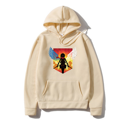 Japanski anime Attack on Titan Muški dukserice s kapuljačom Shingeki no kyojin Grafičke dukserice s kapuljačom Muški pulover Dukserica Unisex Muški