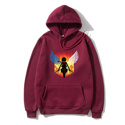 Japanski anime Attack on Titan Muški dukserice s kapuljačom Shingeki no kyojin Grafičke dukserice s kapuljačom Muški pulover Dukserica Unisex Muški