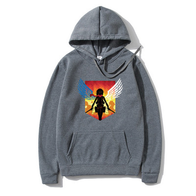 Japanski anime Attack on Titan Muški dukserice s kapuljačom Shingeki no kyojin Grafičke dukserice s kapuljačom Muški pulover Dukserica Unisex Muški