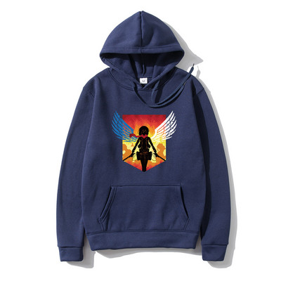 Japanski anime Attack on Titan Muški dukserice s kapuljačom Shingeki no kyojin Grafičke dukserice s kapuljačom Muški pulover Dukserica Unisex Muški