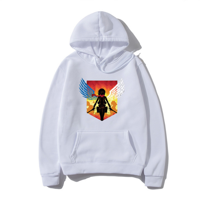 Japanski anime Attack on Titan Muški dukserice s kapuljačom Shingeki no kyojin Grafičke dukserice s kapuljačom Muški pulover Dukserica Unisex Muški