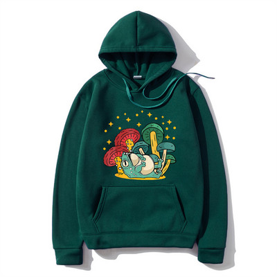 Meeste Hoodie Cottagecore Esteetiline Mushroom Tume Academia Konn Kapuuts Mood Pullover Pusa Sügis Talvine Meeste riided
