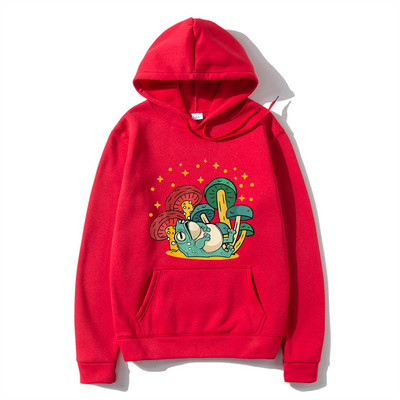 Meeste Hoodie Cottagecore Esteetiline Mushroom Tume Academia Konn Kapuuts Mood Pullover Pusa Sügis Talvine Meeste riided