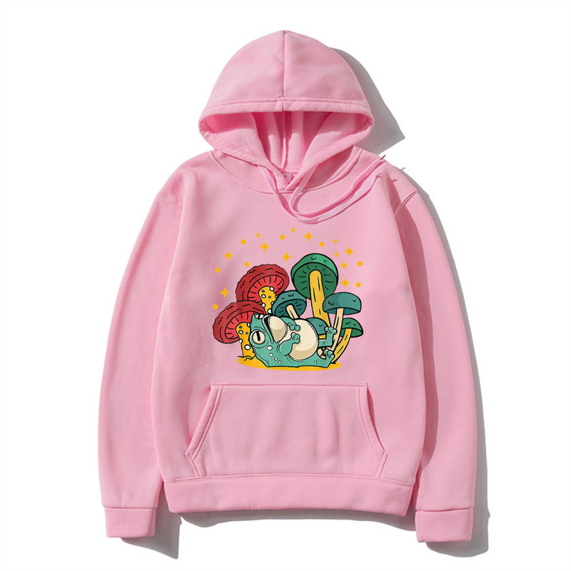 Meeste Hoodie Cottagecore Esteetiline Mushroom Tume Academia Konn Kapuuts Mood Pullover Pusa Sügis Talvine Meeste riided