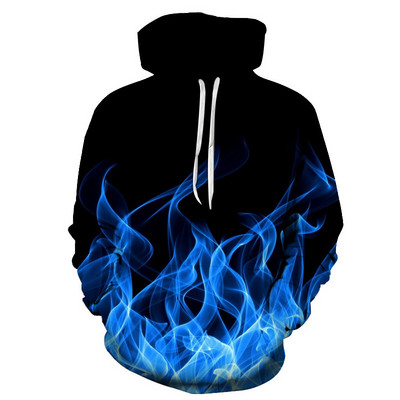 Green Flame Hoodie 3D Φούτερ Ανδρική/Γυναικεία με κουκούλα φθινοπωρινό και χειμερινό παλτό Ανδρικά ρούχα Αστείο μπουφάν μόδας μεγάλου μεγέθους φούτερ
