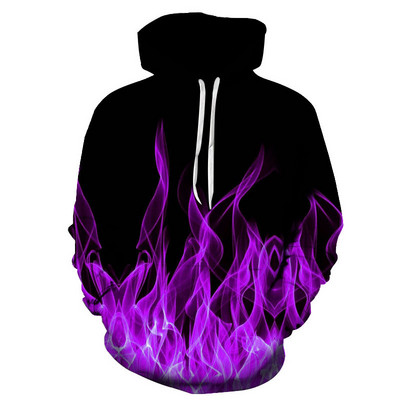 Green Flame Hoodie 3D Φούτερ Ανδρική/Γυναικεία με κουκούλα φθινοπωρινό και χειμερινό παλτό Ανδρικά ρούχα Αστείο μπουφάν μόδας μεγάλου μεγέθους φούτερ