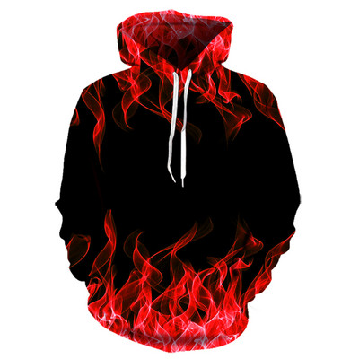 Green Flame Hoodie 3D Φούτερ Ανδρική/Γυναικεία με κουκούλα φθινοπωρινό και χειμερινό παλτό Ανδρικά ρούχα Αστείο μπουφάν μόδας μεγάλου μεγέθους φούτερ