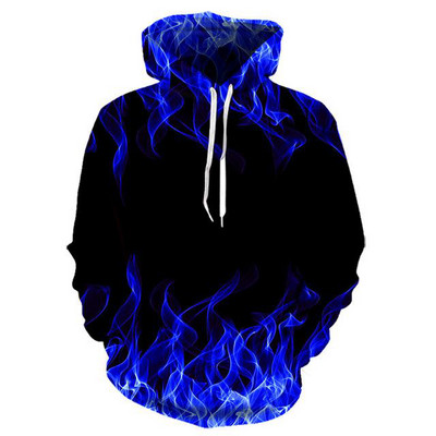 Green Flame Hoodie 3D Φούτερ Ανδρική/Γυναικεία με κουκούλα φθινοπωρινό και χειμερινό παλτό Ανδρικά ρούχα Αστείο μπουφάν μόδας μεγάλου μεγέθους φούτερ