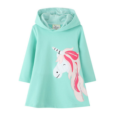 Jumping Meters Bumbac Unicorn Rochie Fete pentru Iarna Primavara Bebeluș Îmbrăcăminte Bumbac Hot Hoodies Rochii