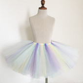 Pastelne ükssarviku tutu seelik tüdrukutele kohev tüll Tutus sünnipäevapeokostüüm fotorekvisiidid Baby Shower kingitus