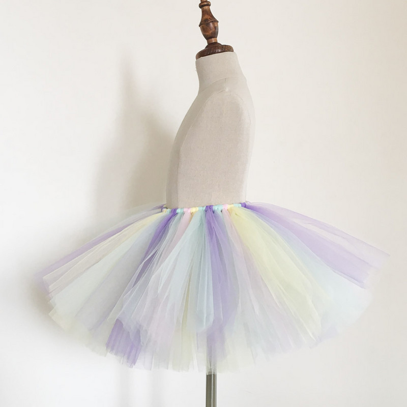 Pastelne ükssarviku tutu seelik tüdrukutele kohev tüll Tutus sünnipäevapeokostüüm fotorekvisiidid Baby Shower kingitus