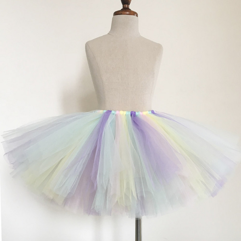 Pastelne ükssarviku tutu seelik tüdrukutele kohev tüll Tutus sünnipäevapeokostüüm fotorekvisiidid Baby Shower kingitus