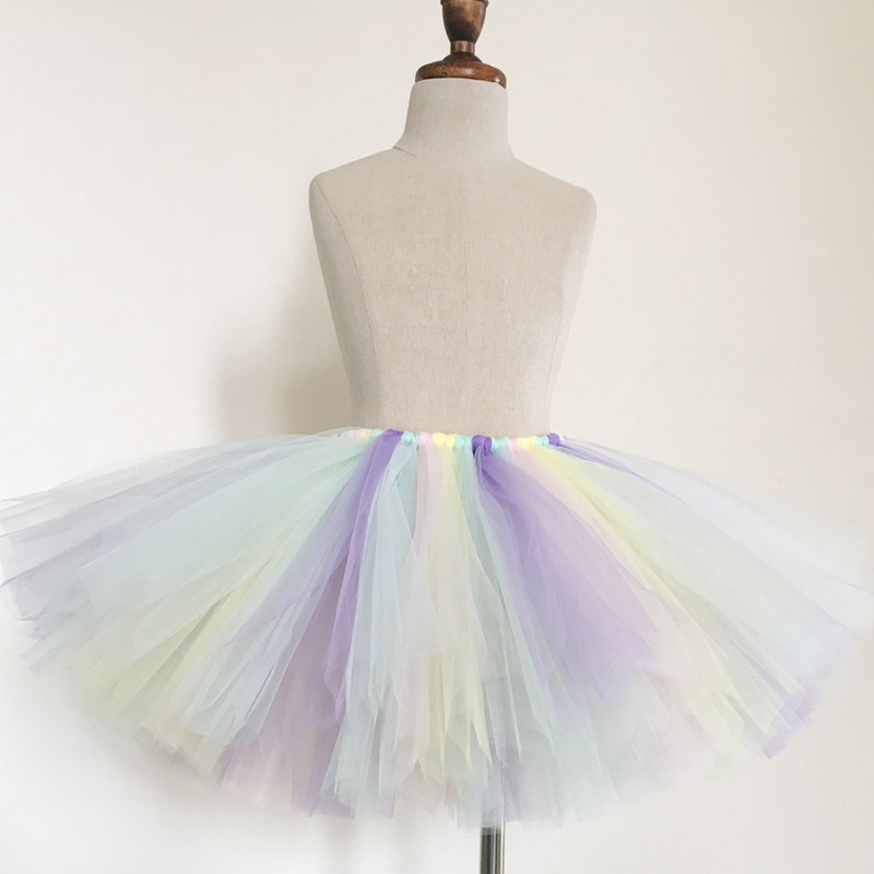 Pastelne ükssarviku tutu seelik tüdrukutele kohev tüll Tutus sünnipäevapeokostüüm fotorekvisiidid Baby Shower kingitus