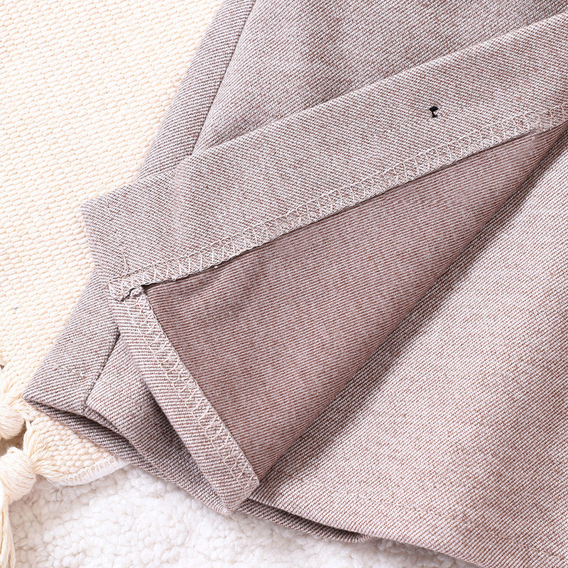 Tüdrukute sügis-talvine uus villane poolseelik lühike seelik