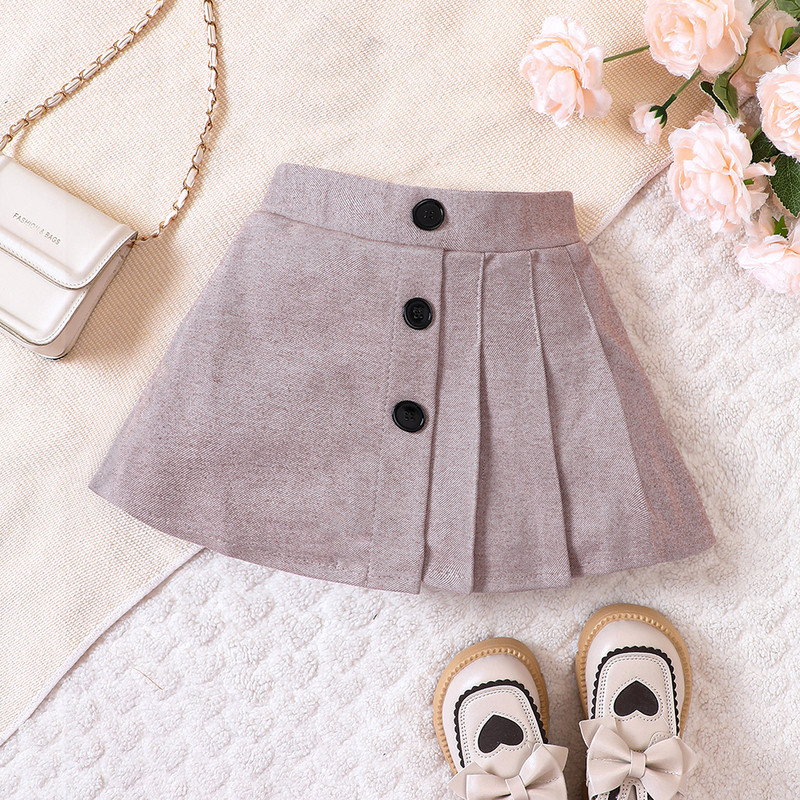 Tüdrukute sügis-talvine uus villane poolseelik lühike seelik