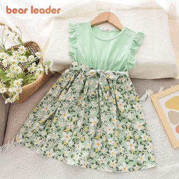 Bear Leader Girls Floral φορέματα 2023 Νέα μόδα Γλυκά Παιδικά Λουλούδια Κορσέ Αμάνικα Vestidos Παιδικά Ρούχα 3-8 ετών