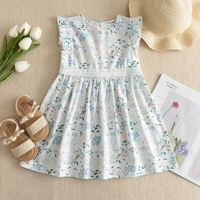 Bear Leader Djevojčice Cvjetne haljine 2023 Nova moda slatki dječji cvjetovi Korzet Vestidos bez rukava Dječja odjeća 3-8 godina
