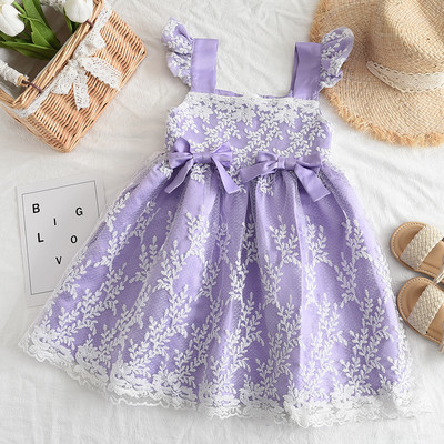 Bear Leader Djevojčice Cvjetne haljine 2023 Nova moda slatki dječji cvjetovi Korzet Vestidos bez rukava Dječja odjeća 3-8 godina