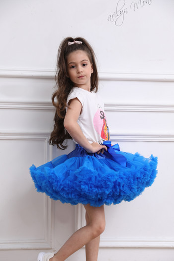 Παιδική μονόχρωμη χνουδωτή παιδική φούστα tutu Παιδική μπαλέτα Παιδική φούστα με φούστα κοριτσιών Φόρεμα χορού για κορίτσια Princess Tulle Party