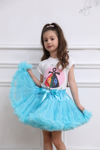 Παιδική μονόχρωμη χνουδωτή παιδική φούστα tutu Παιδική μπαλέτα Παιδική φούστα με φούστα κοριτσιών Φόρεμα χορού για κορίτσια Princess Tulle Party