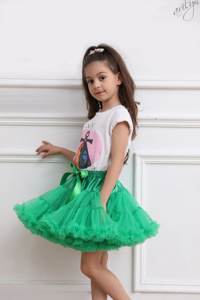 Dječja jednobojna paperjasta dječja tutu suknja Dječja baletna dječja podsuknja Suknje za djevojčice Princess Tulle Party Plesna haljina za djevojčice