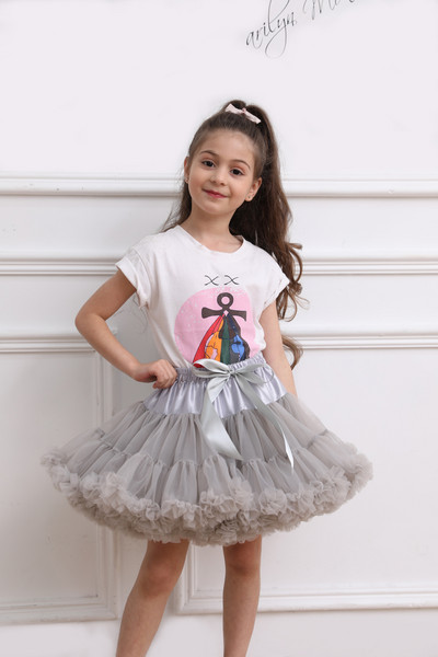 Dječja jednobojna paperjasta dječja tutu suknja Dječja baletna dječja podsuknja Suknje za djevojčice Princess Tulle Party Plesna haljina za djevojčice