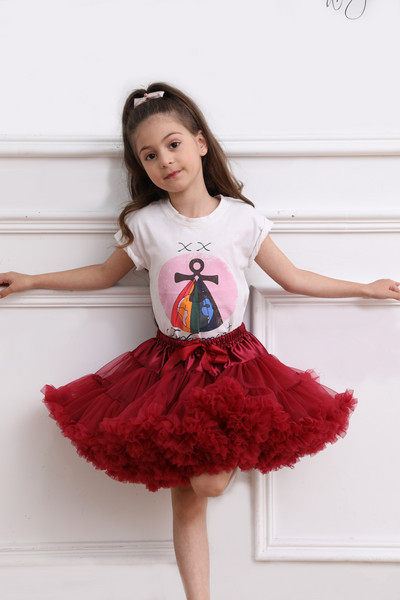 Dječja jednobojna paperjasta dječja tutu suknja Dječja baletna dječja podsuknja Suknje za djevojčice Princess Tulle Party Plesna haljina za djevojčice