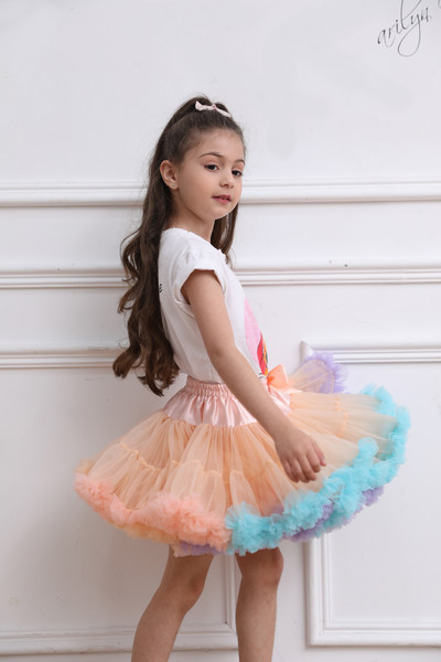 Dječja jednobojna paperjasta dječja tutu suknja Dječja baletna dječja podsuknja Suknje za djevojčice Princess Tulle Party Plesna haljina za djevojčice