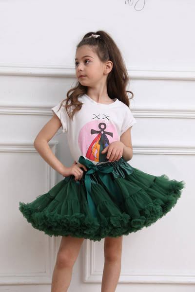 Dječja jednobojna paperjasta dječja tutu suknja Dječja baletna dječja podsuknja Suknje za djevojčice Princess Tulle Party Plesna haljina za djevojčice