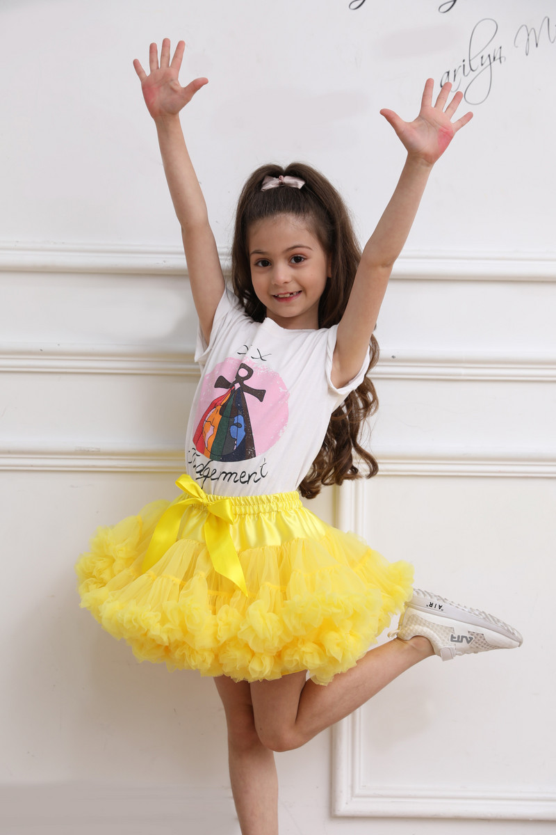 Dječja jednobojna paperjasta dječja tutu suknja Dječja baletna dječja podsuknja Suknje za djevojčice Princess Tulle Party Plesna haljina za djevojčice