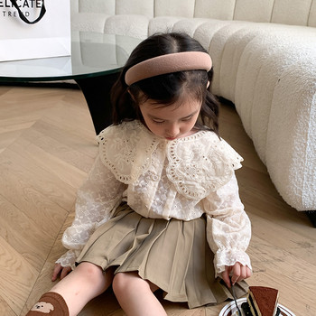 Παιδικά ρούχα Παιδική κοντή φούστα 2023 Άνοιξη φθινόπωρο Νέα μόδα για κορίτσια Χαριτωμένο Preppy στυλ All Match Μονόχρωμη πλισέ φούστα