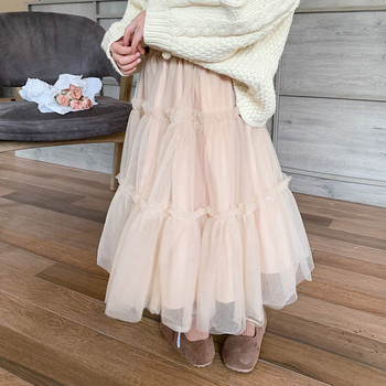 Φθινοπωρινή μόδα πριγκίπισσα διχτυωτή φούστα για κορίτσια μόδα δύο στρώσεις πριγκίπισσα