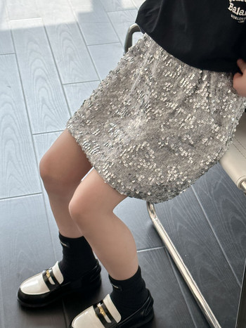Μόδα για κορίτσια φούστα με παγιέτες 2023 Παιδική φούστα Παιδική ανάλαφρη πολυτελής μόδα Πριγκίπισσα φούστα Μπουτίκ Ρούχα Απλό στυλ