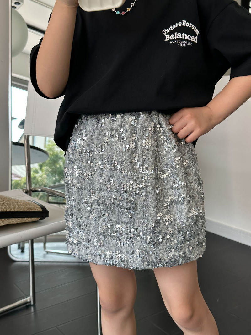 Modna suknja sa šljokicama za djevojčice 2023. Dječja suknja Dječja lagana luksuzna modna suknja princeze Suknja Butik odjeća Jednostavan stil