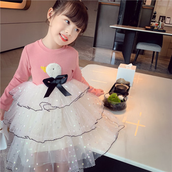 Χαριτωμένο φόρεμα για κορίτσια Φθινόπωρο Φθινόπωρο Κοριτσάκια Φορέματα Κορεάτικου Στιλ Μακρυμάνικα Κοριτσίστικα πάρτι Casual Πριγκίπισσα Φόρεμα Παιδικά Κοριτσίστικα Ρούχα 3-7 ετών
