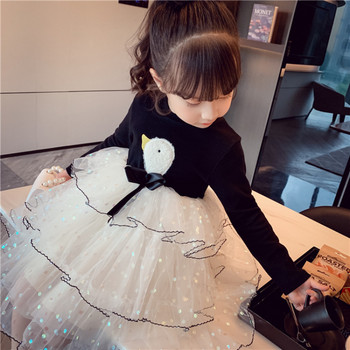 Χαριτωμένο φόρεμα για κορίτσια Φθινόπωρο Φθινόπωρο Κοριτσάκια Φορέματα Κορεάτικου Στιλ Μακρυμάνικα Κοριτσίστικα πάρτι Casual Πριγκίπισσα Φόρεμα Παιδικά Κοριτσίστικα Ρούχα 3-7 ετών