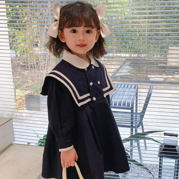 Ανοιξιάτικο φθινοπωρινό φόρεμα για κορίτσια βρετανικού στυλ Φόρεμα μακρυμάνικο φοιτητικό φόρεμα για κορίτσια Σχολικό στυλ παιδικά ρούχα