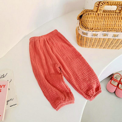 Armsad tüdrukud, puuvillased linased püksid, beebid, lapsed, vabad haaremipüksid, kevadsuvi, hingavad püksid, tüdrukud, lasteriided