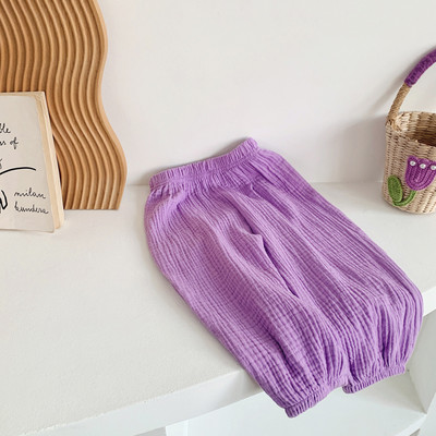 Armsad tüdrukud, puuvillased linased püksid, beebid, lapsed, vabad haaremipüksid, kevadsuvi, hingavad püksid, tüdrukud, lasteriided