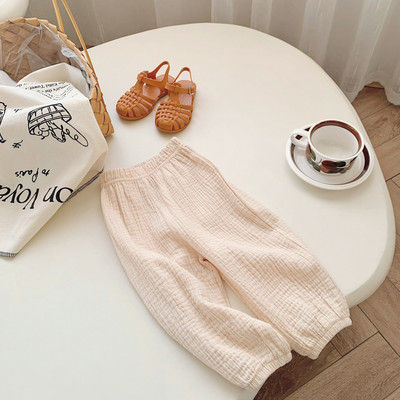 Armsad tüdrukud, puuvillased linased püksid, beebid, lapsed, vabad haaremipüksid, kevadsuvi, hingavad püksid, tüdrukud, lasteriided