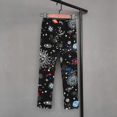 Jambiere pentru fete, pantaloni elastici cu imprimeu flori pentru copii, fete, subțiri, îmbrăcăminte pentru fete, 2-11 ani.