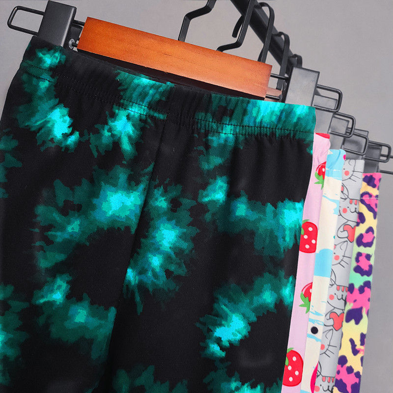 Jambiere pentru fete, pantaloni elastici cu imprimeu flori pentru copii, fete, subțiri, îmbrăcăminte pentru fete, 2-11 ani.